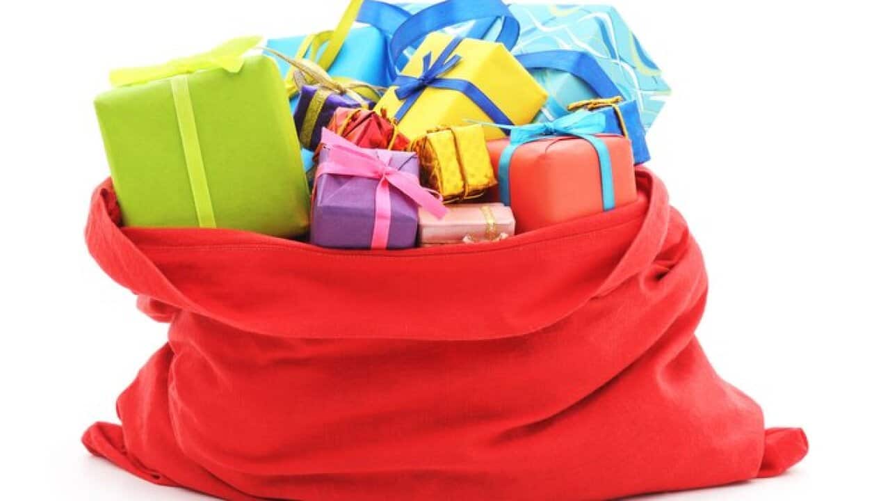 Santa's bag of gifts.