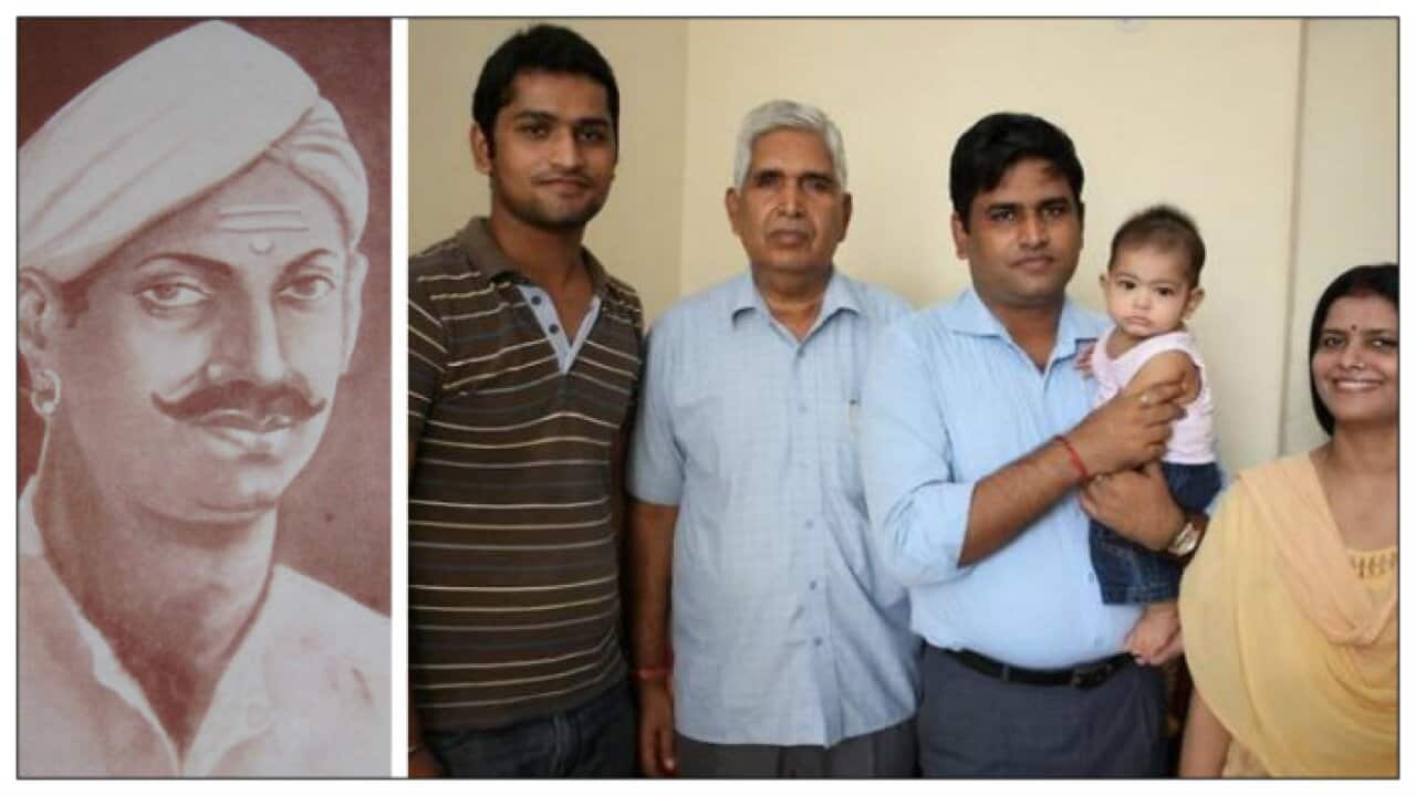 mangal Pandey and his fifth descendant Raghunath pandey and Family