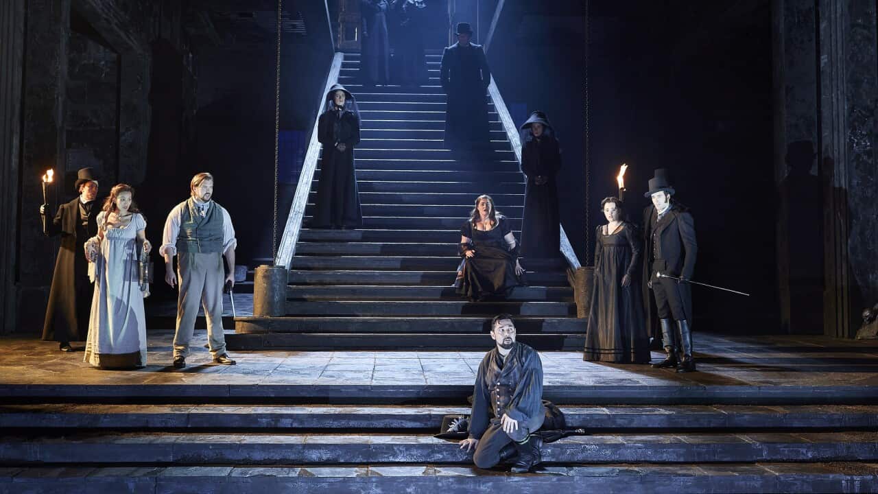 The cast of Don Giovanni in Opera Australia's 2023 production of Don Giovanni at the Sydney Opera House.jpg