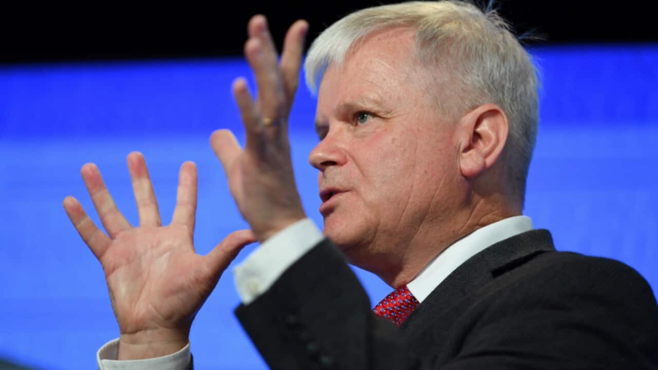 Deloitte Access Economic's Chris Richardson addresses the National Press Club in Canberra, Wednesday, April 12, 2017. Chris Richardson' speech was titled 'What could be next for the Lucky Country'.