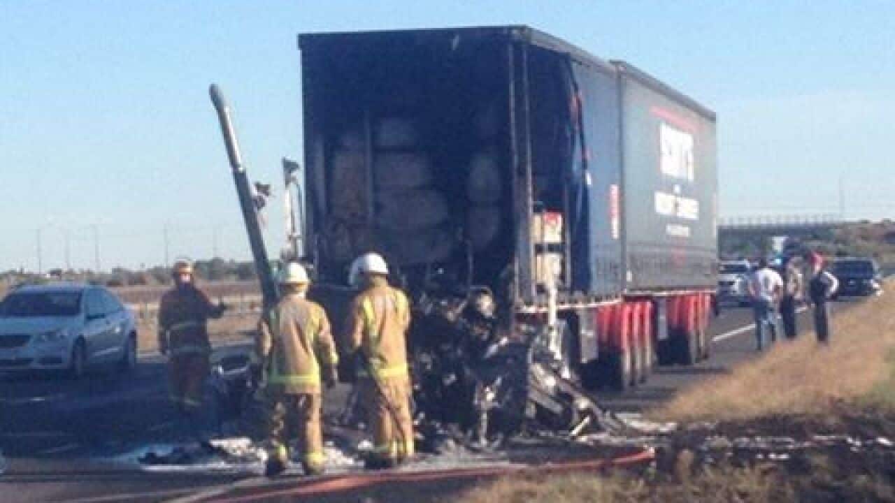 Truck fire