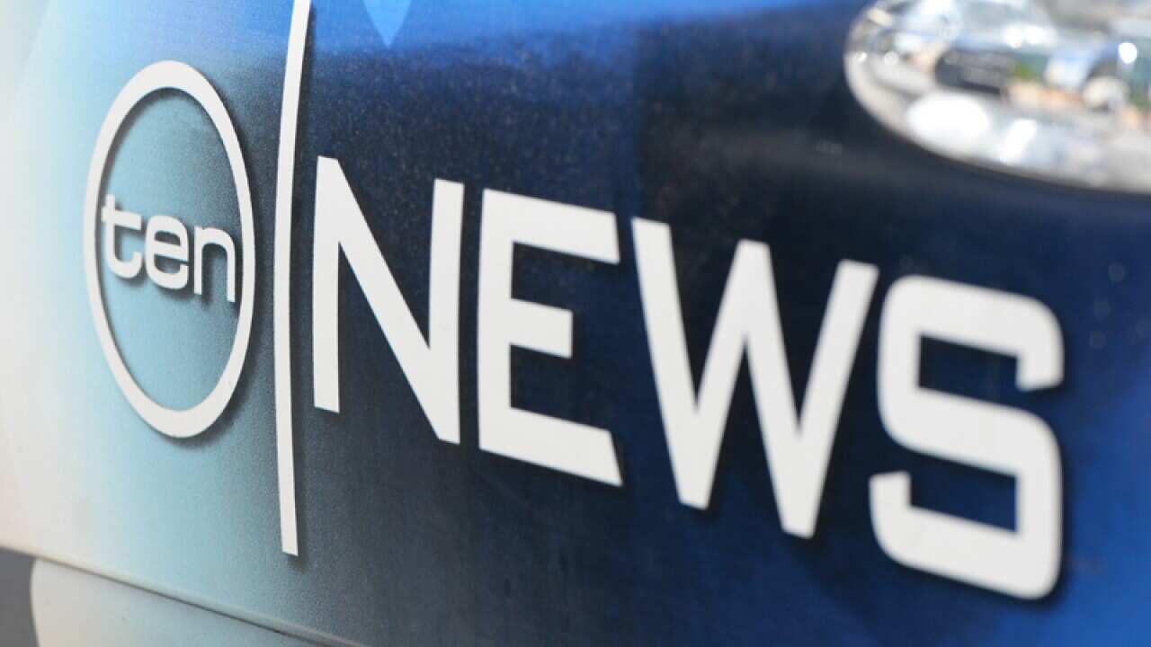 The Network Ten logo on a news crew car