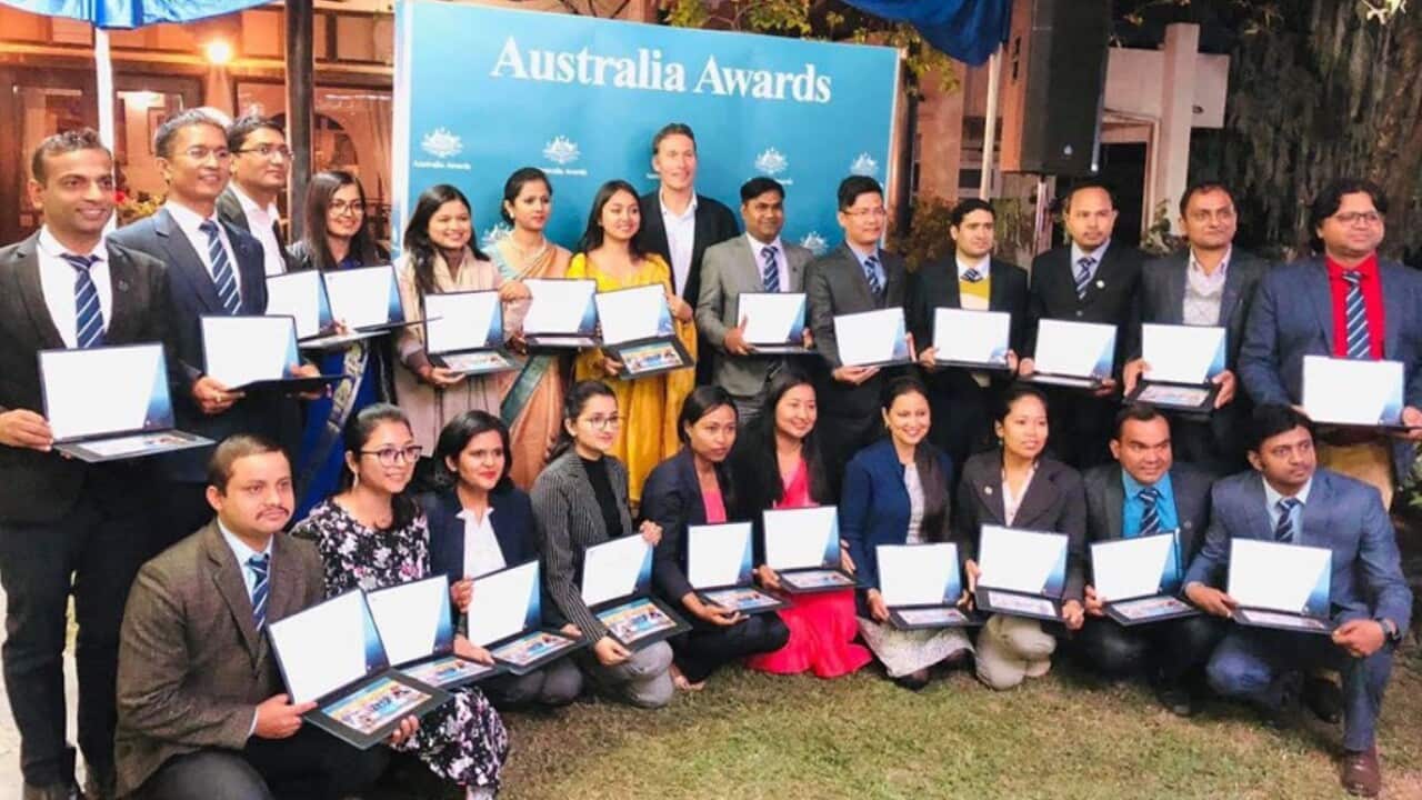 Australia Award scholarship winners from Nepal.
