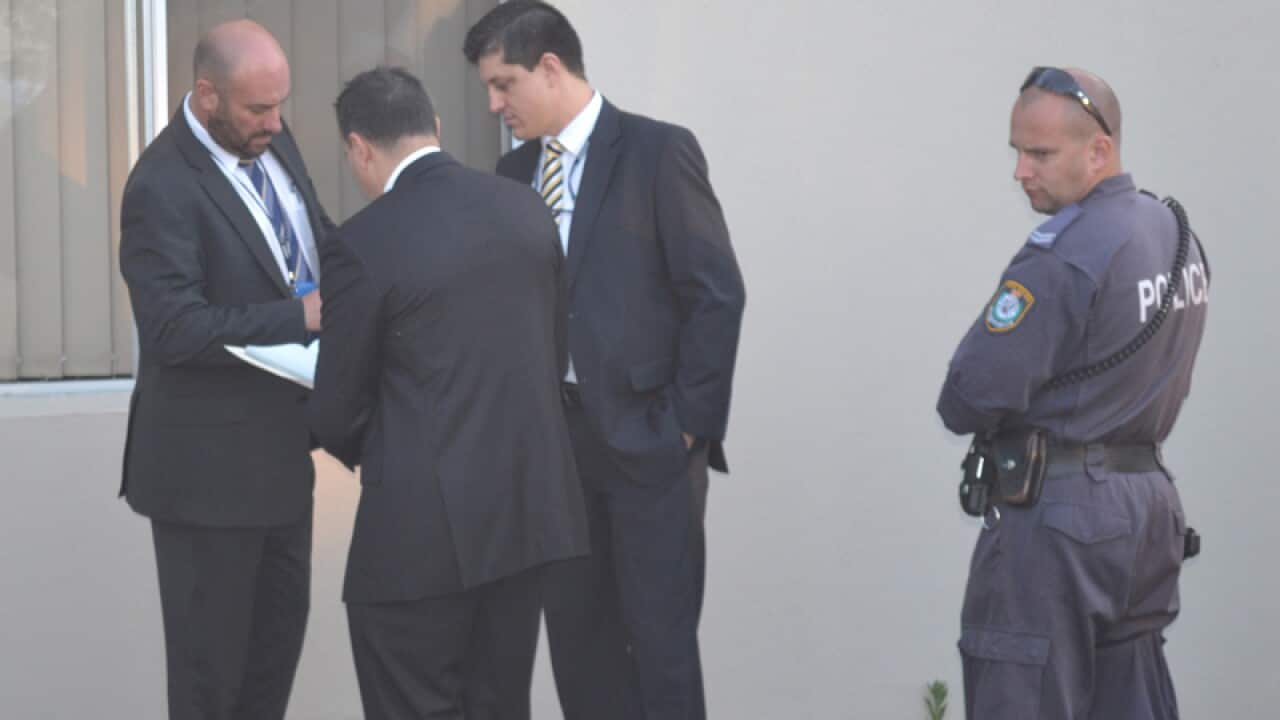 Police at the scene of an arrest in Parramatta, in Sydney's west