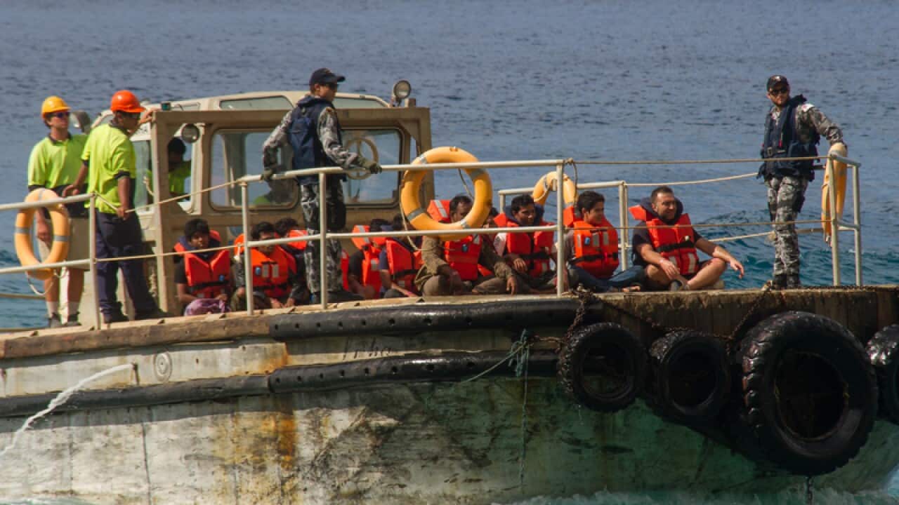 A group of asylum seekers arrive on Christmas Island
