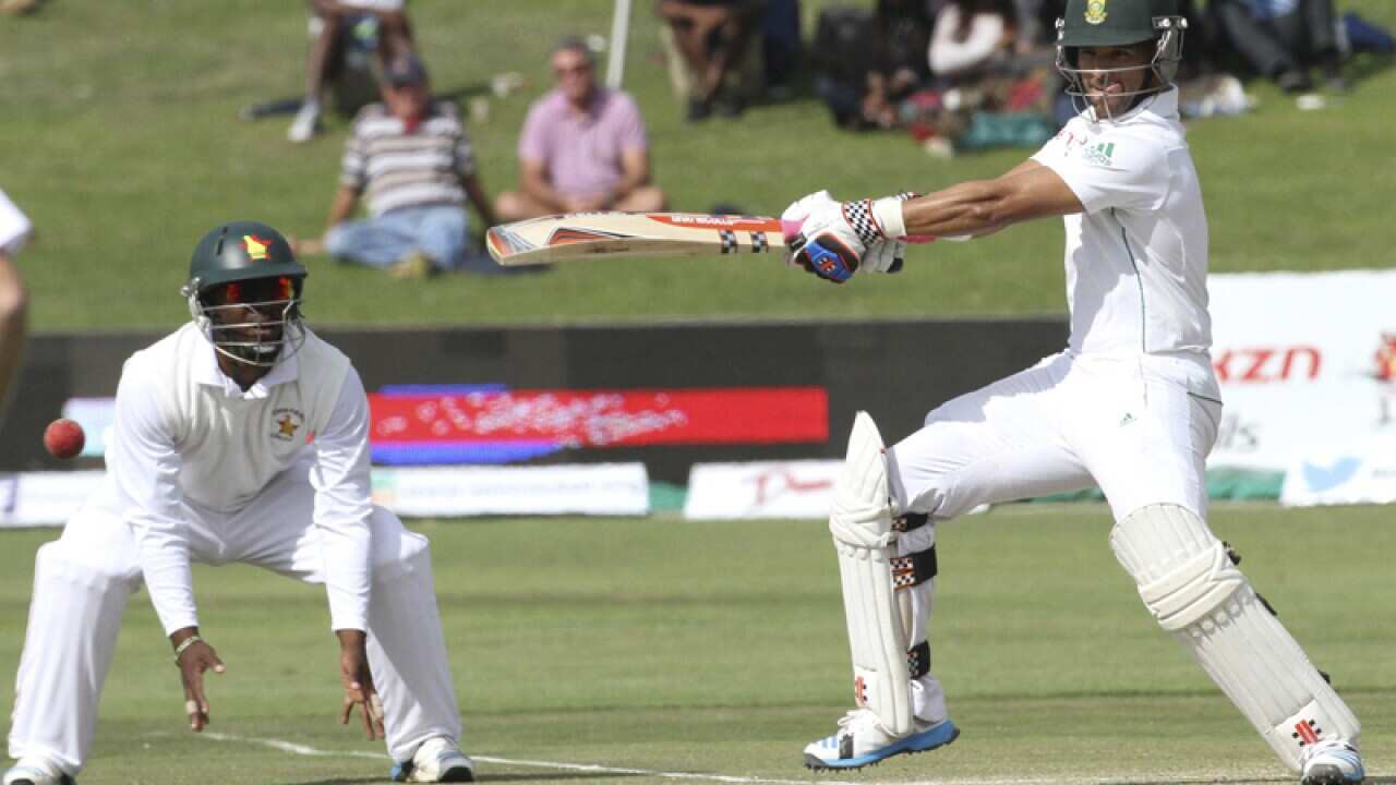 South Africa bats against Zimbabwe.