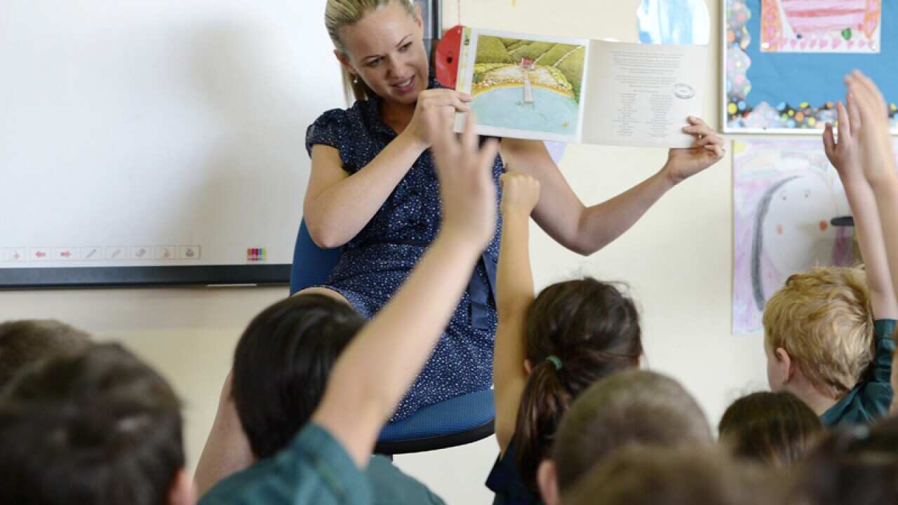 File photo of a teacher in a classroom