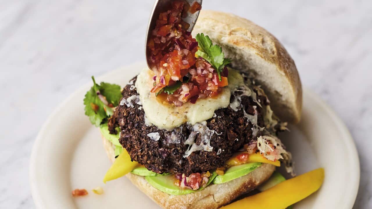 Jamie Oliver's Black Bean Burger