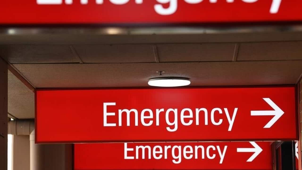 Hospital emergency sign.