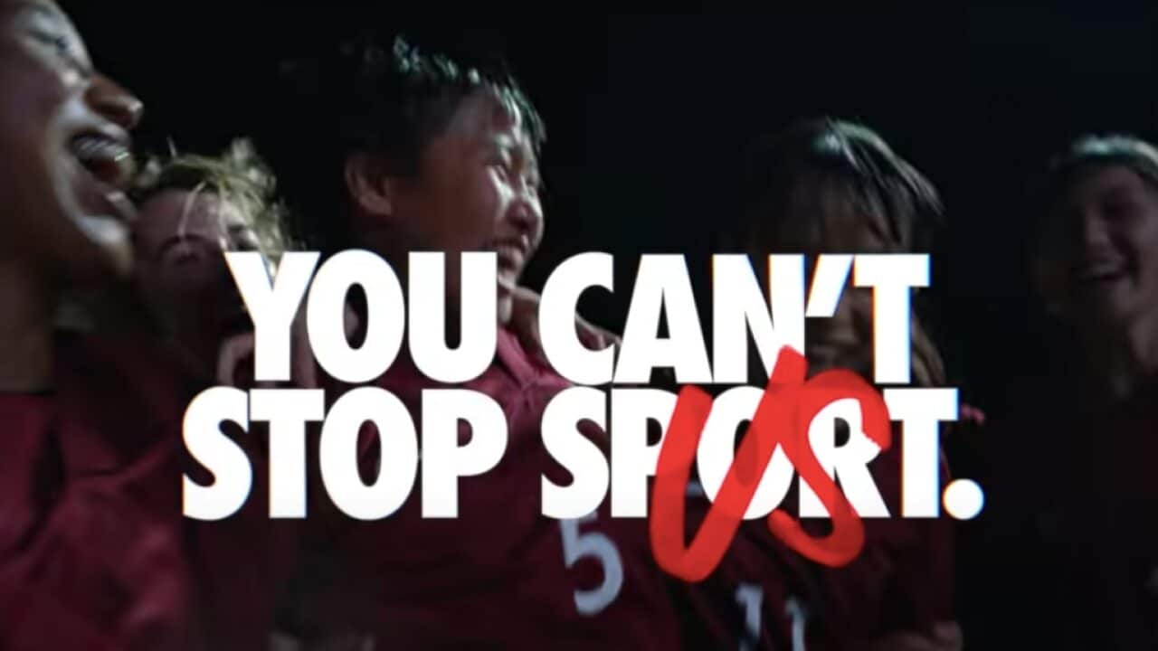 A screenshot from the advert