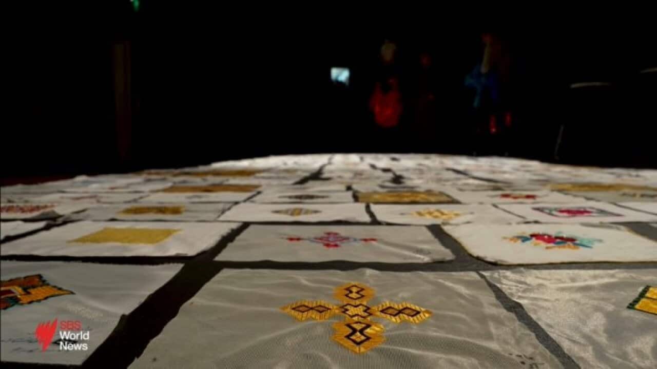 An exhibition of handcrafted embroidery is helping women in Afghanistan, forbidden from working since the Taliban took over four years ago. 