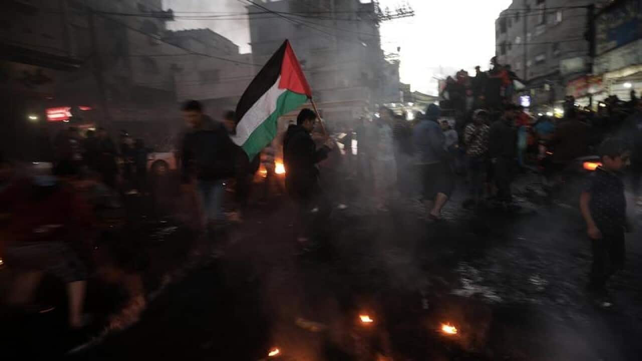 Protests in Gaza Strip over US recognition of Israel.