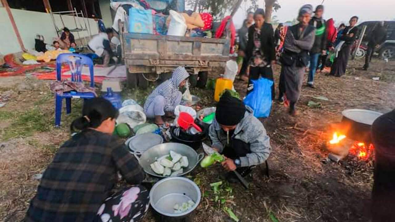 ဓါတ်ပုံ - စစ်ဘေးရှောင်နေရသော လေးကေ့ကော်ဒေသခံများ-သံလွင်ခက်