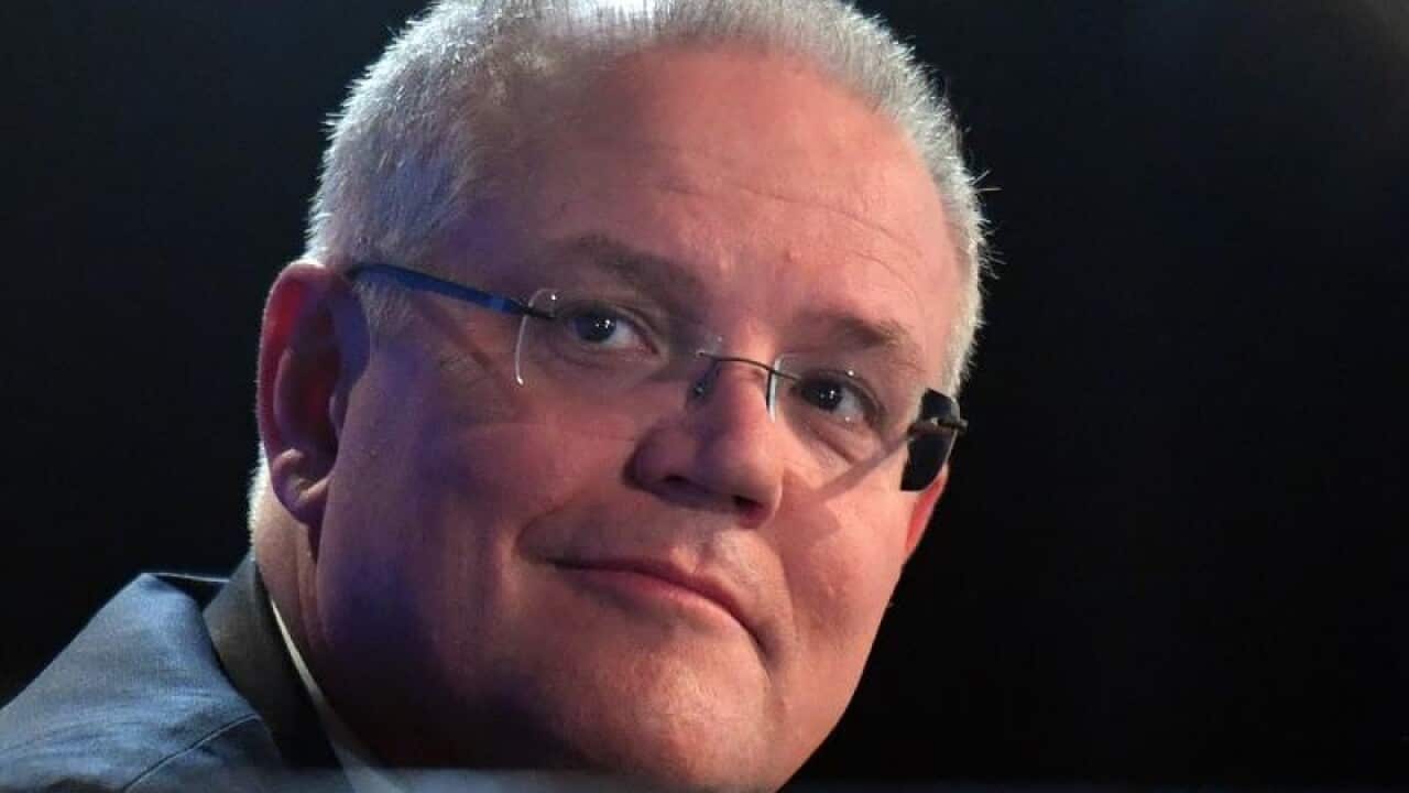 Prime Minister Scott Morrison at the National Press Club in Canberra,