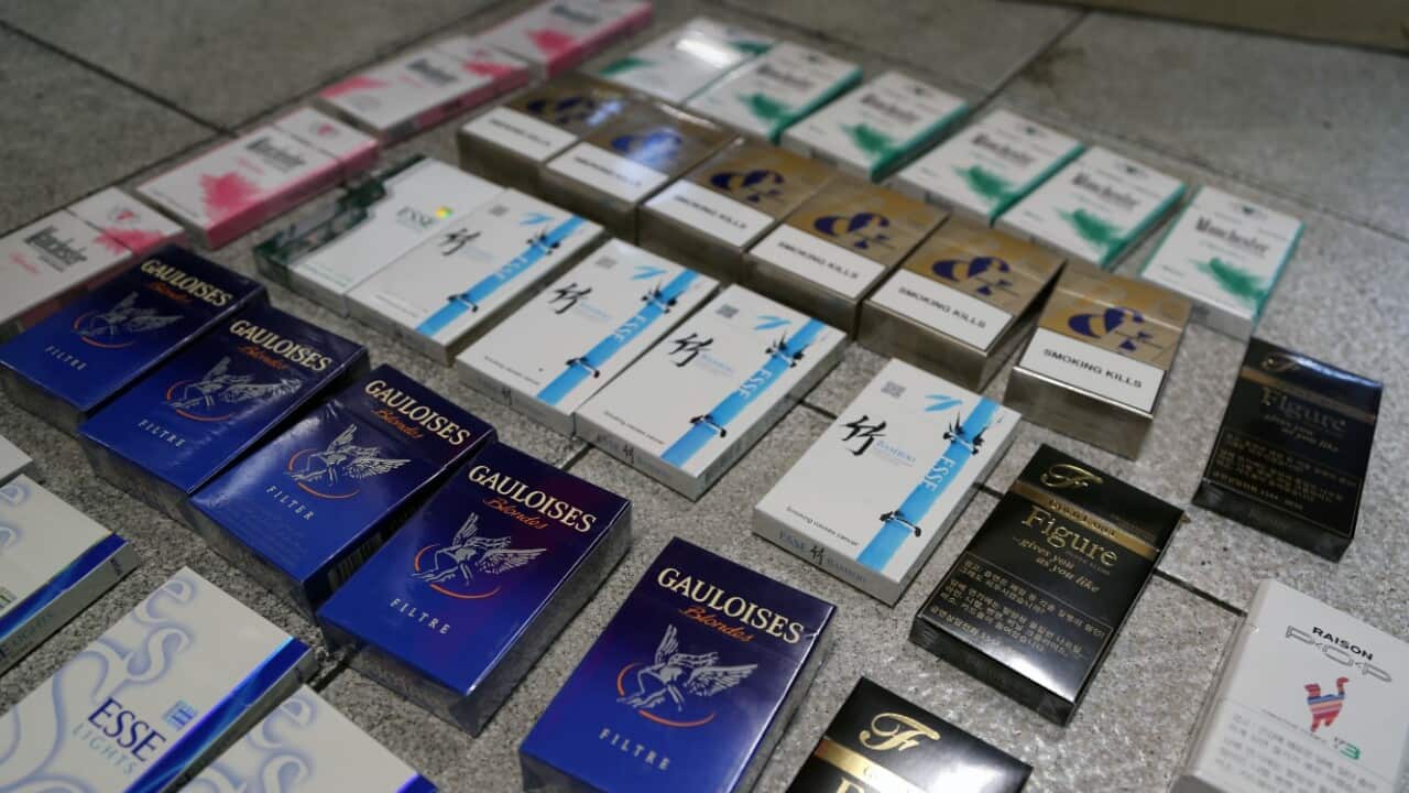 Supplied image of cigarettes seized during raids over an alleged tobacco smuggling ring that targeted homes and businesses in Sydney, Tuesday, August 8, 2017.