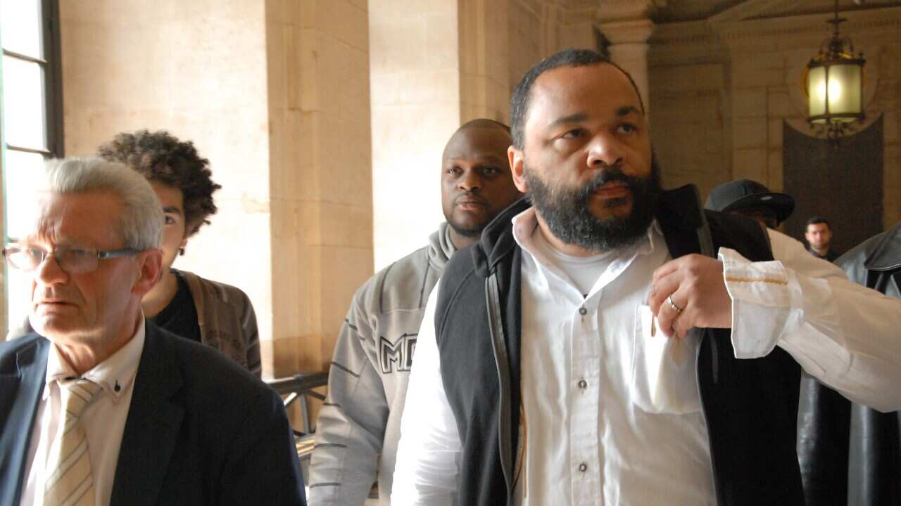 French controversial humorist Dieudonn M'bala M'bala (File: AAP Image/NEWZULU/PATRICE PIERROT)