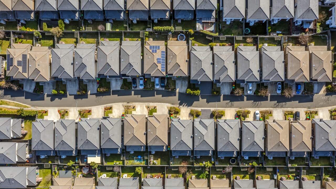 Sydney Suburb overhead perspective roof tops