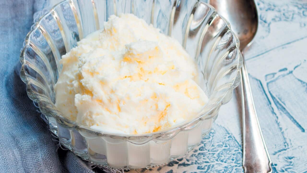 Ricotta and lemon ice cream (gelato di ricotta e limone)