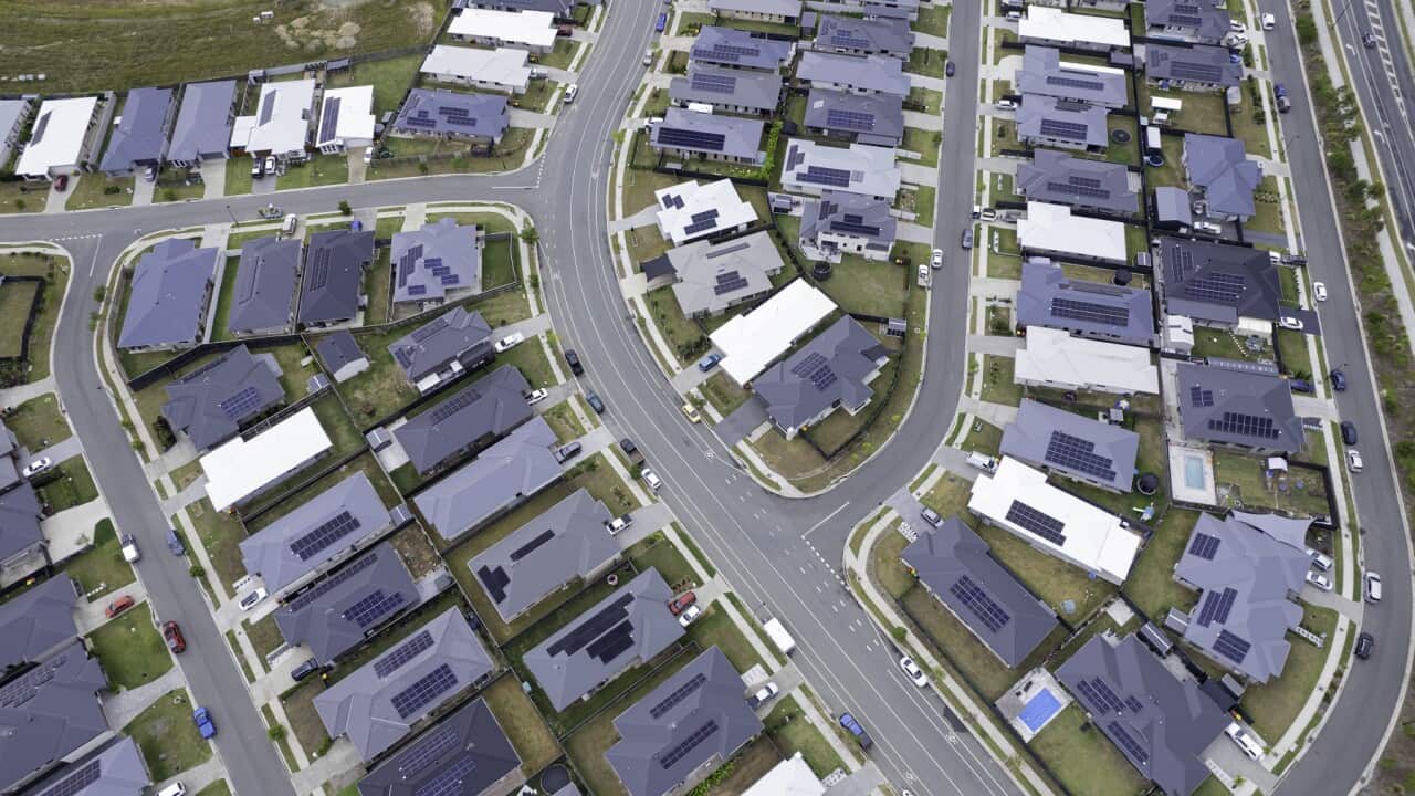 Modern newly build Australian Suburb from the air