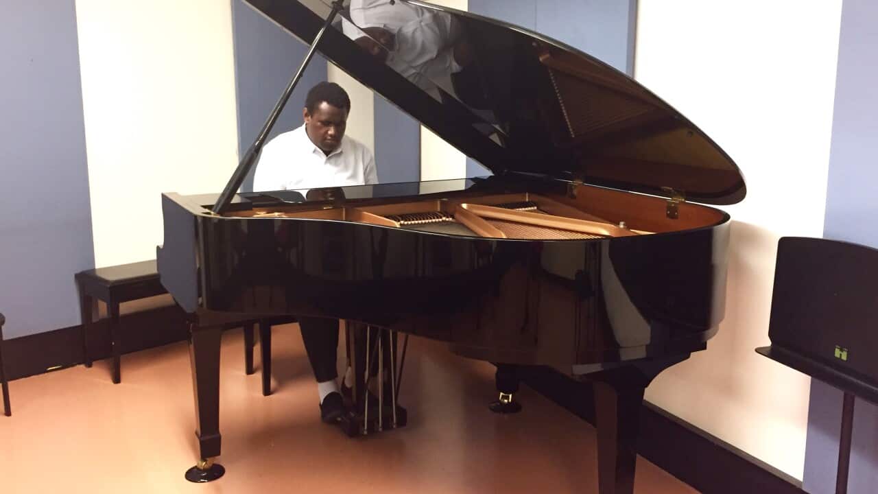17-year-old Terry Maelaua taught himself to play the piano watching videos on the Internet. 