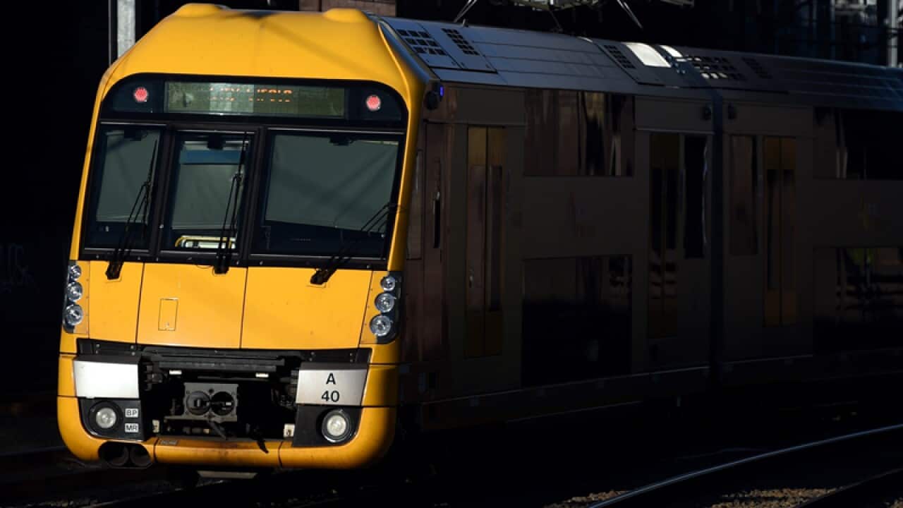 A commuter train in Sydney