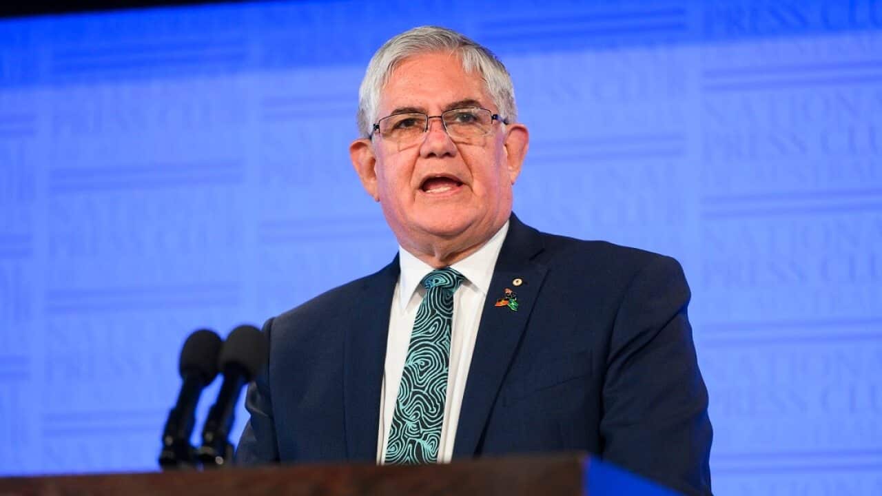 Minister for Indigenous Australians Ken Wyatt speaks at the National Press Club in Canberra, Wednesday, July 10, 2019. (AAP Image/Rohan Thomson) NO ARCHIVING