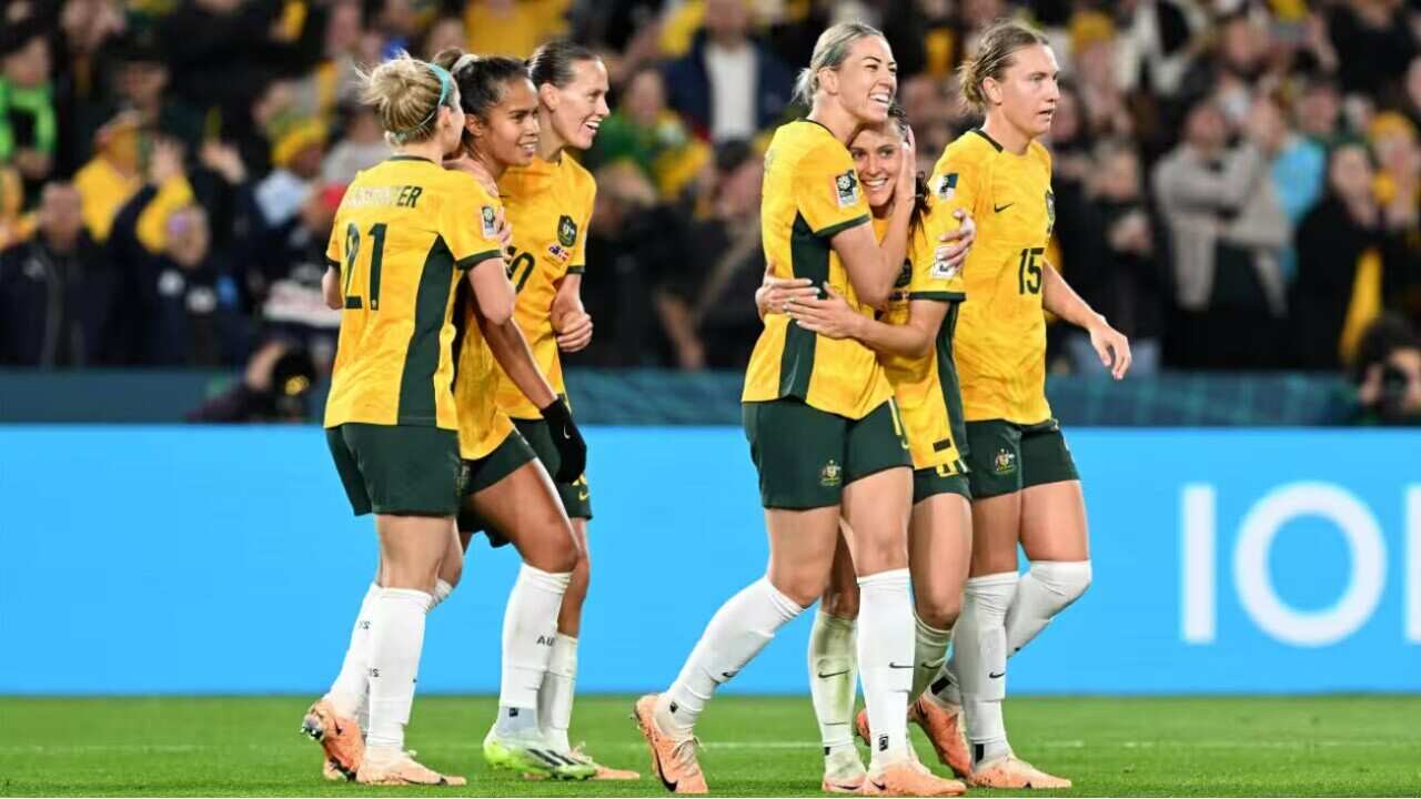 Australia defeated Denmark in the Round of 16 and will advance to the quarterfinals of the FIFA Women's World Cup 2023.jpg