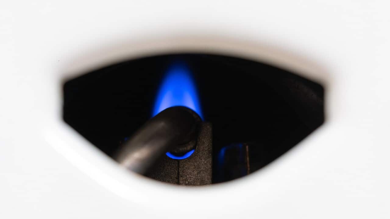 Nozzle and fire gas boiler close-up.