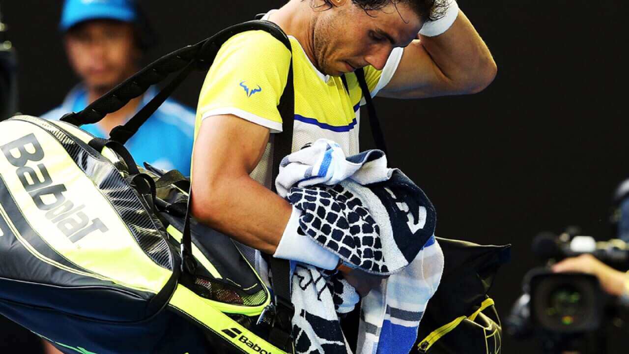 Rafael Nadal of Spain during the Australian Open