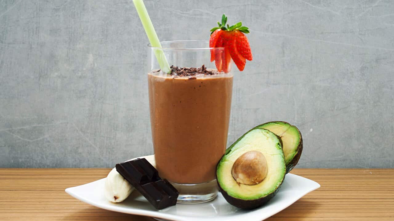 Chocolate avocado smoothie