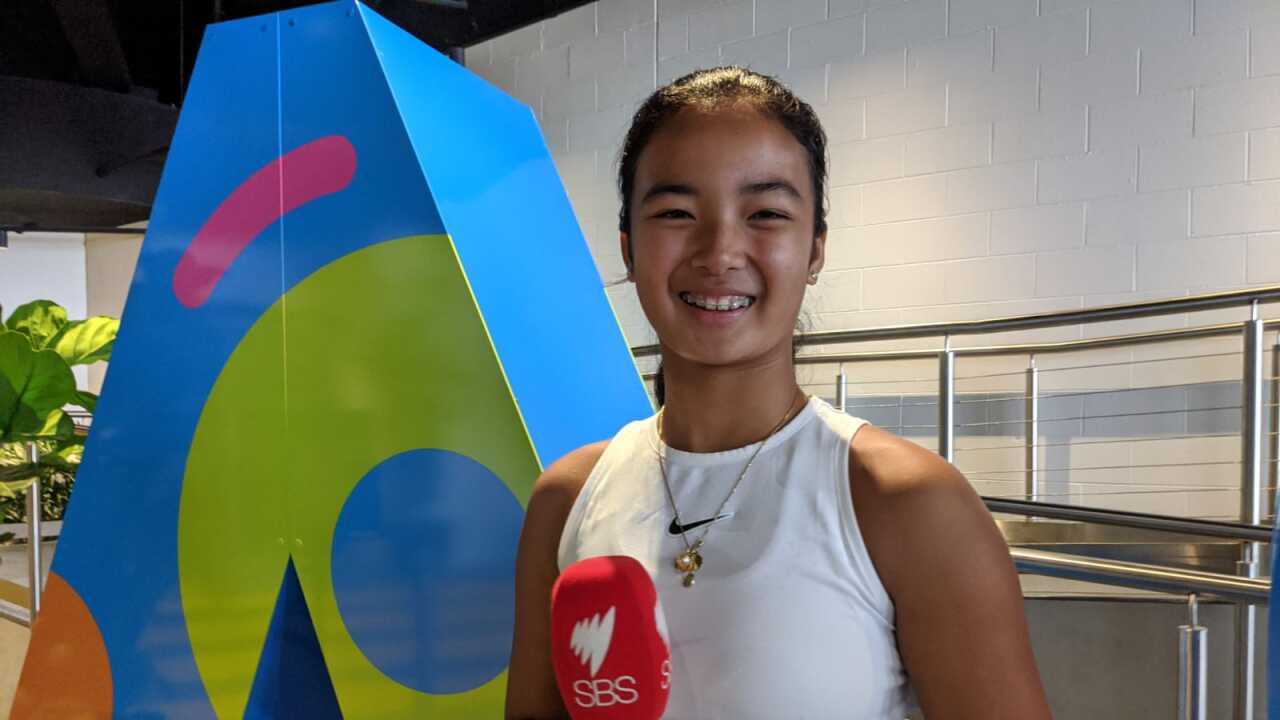 A snapshot with Alexandra Eala after the 4th seeded player in the Girl's Junior draw at the 2020 Australian Open