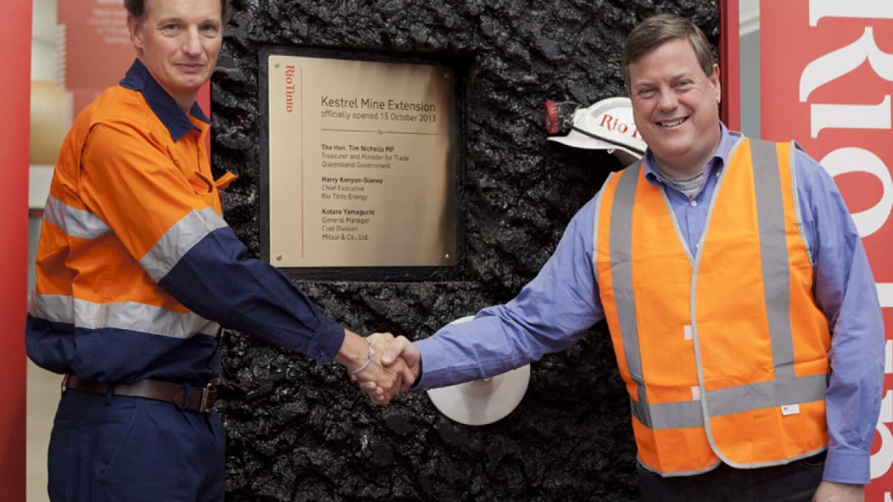 Harry Kenyon-Slaney (L) and Tim Nicholls at the opening