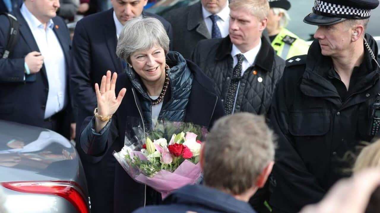 Prime Minister Theresa May meets the public in Salisbury
