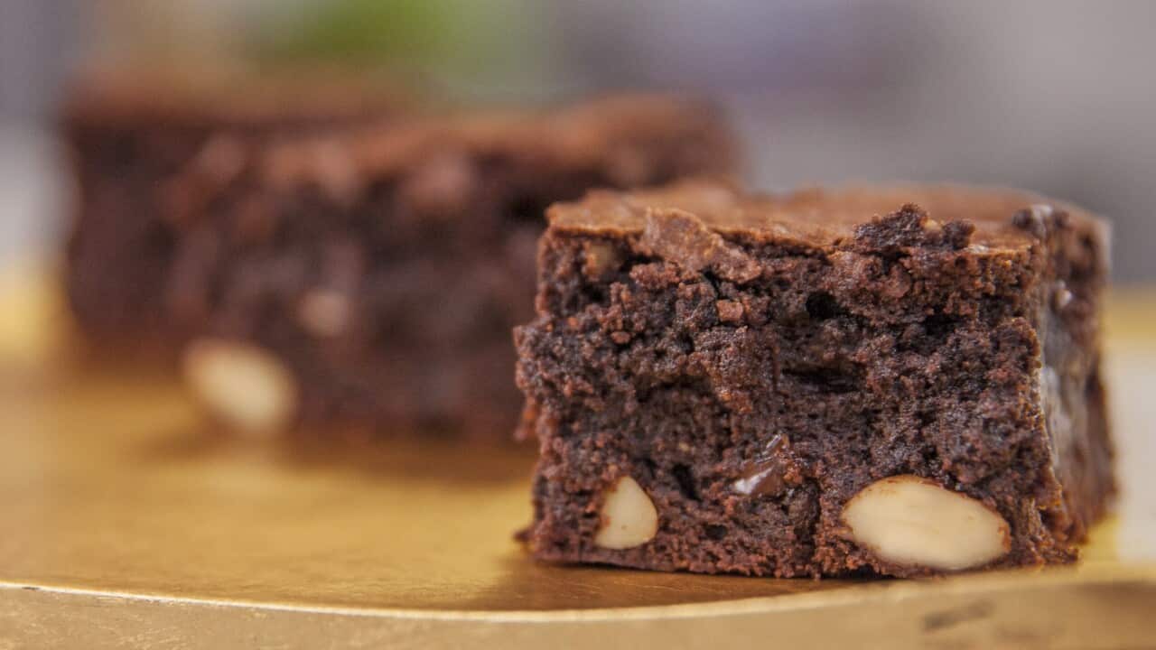 Cream cheese and chocolate brownie