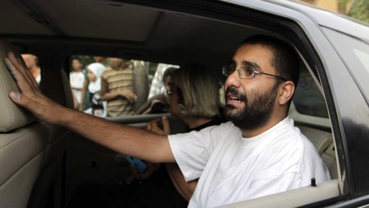Egyptian Alaa Abdel Fattah, a top activist of the revolt against ex-president Hosni Mubarak (STR/AFP/Getty Images)