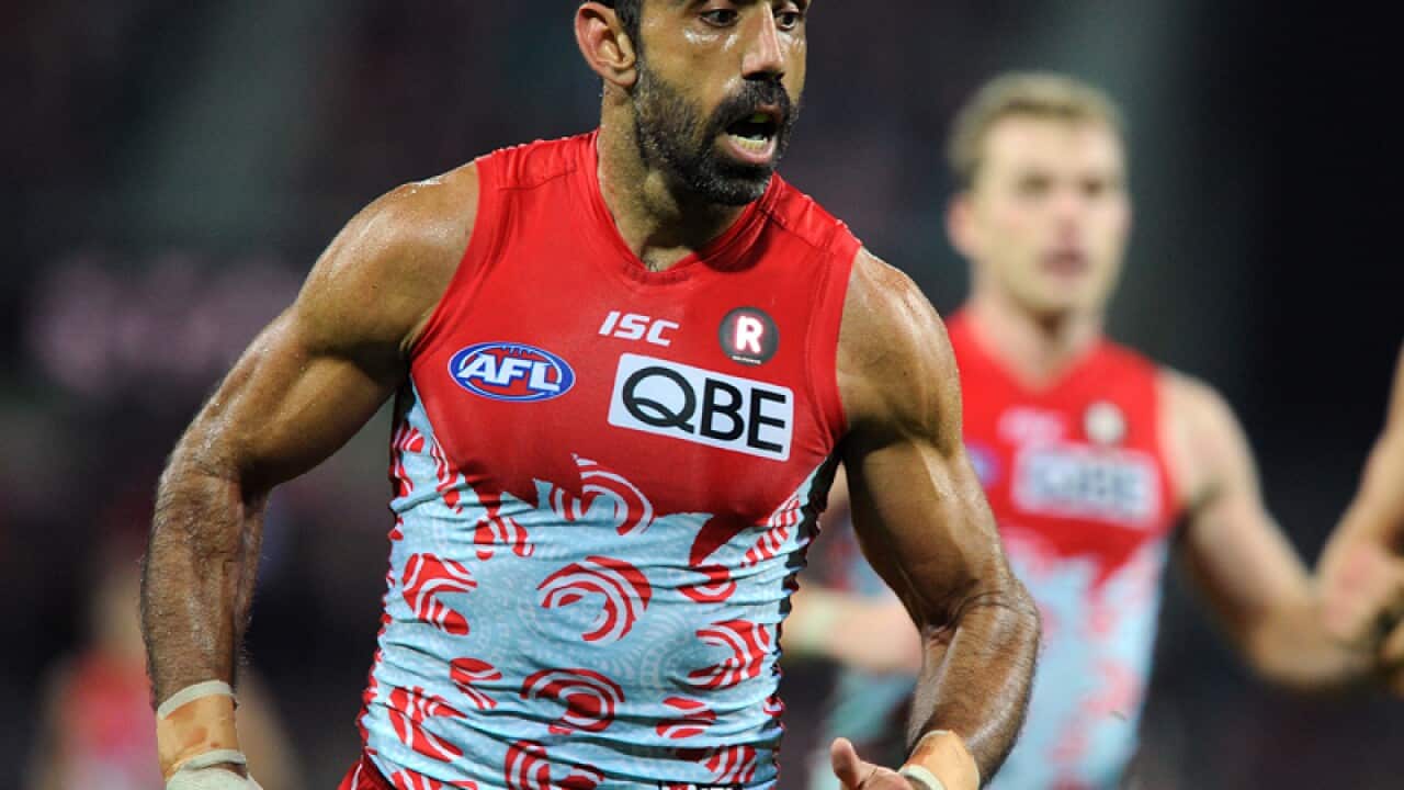 Adam Goodes of the Swans