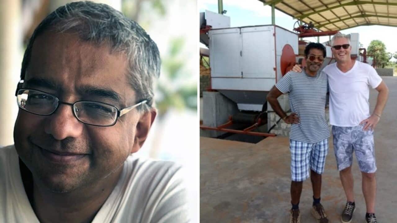 Jekhan Aruliah (left); Raj Janarthanan with his business partner John Tastad (right)