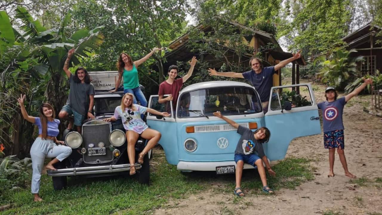 Herman Zapp's family in Praia do Rosa, Brazil.