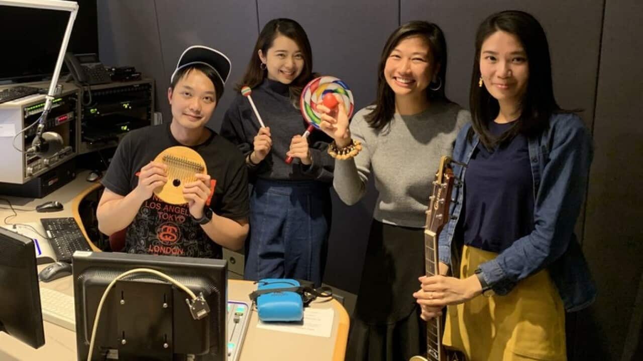 Jacky (L), Karen, Leda and their guest - Ita (R).