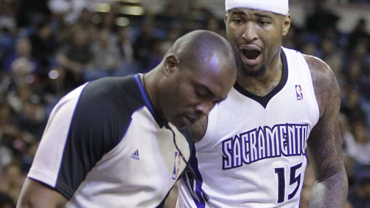 Sacramento Kings' DeMarcus Cousins (R)