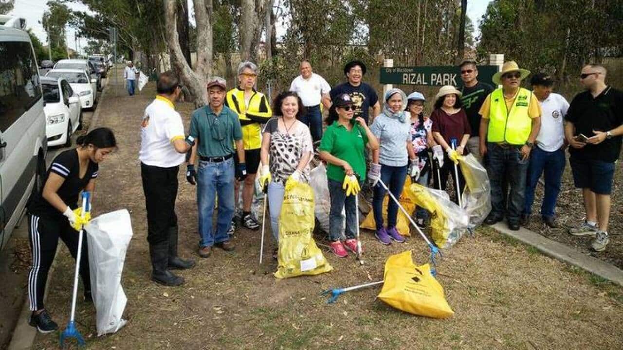 Filipinos getting ready for the Clean Up Day in 2018