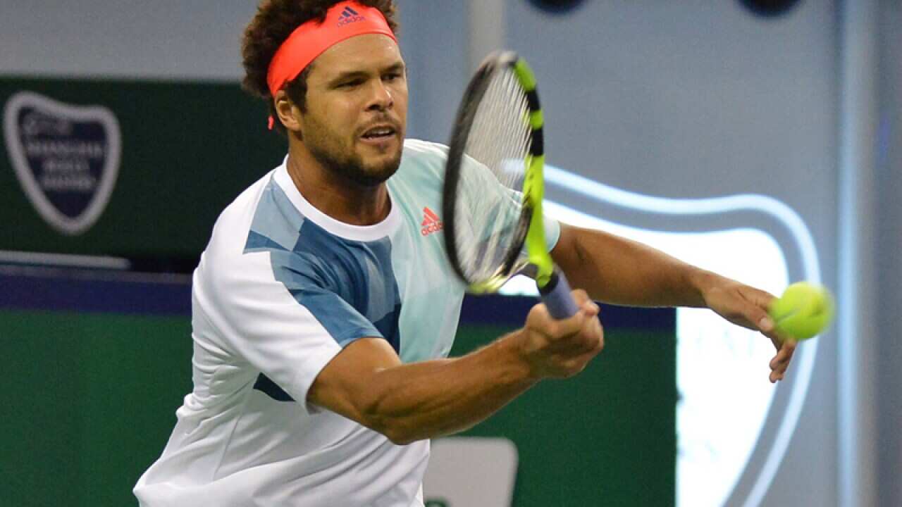 Jo-Wilfried Tsonga of France in Shanghai