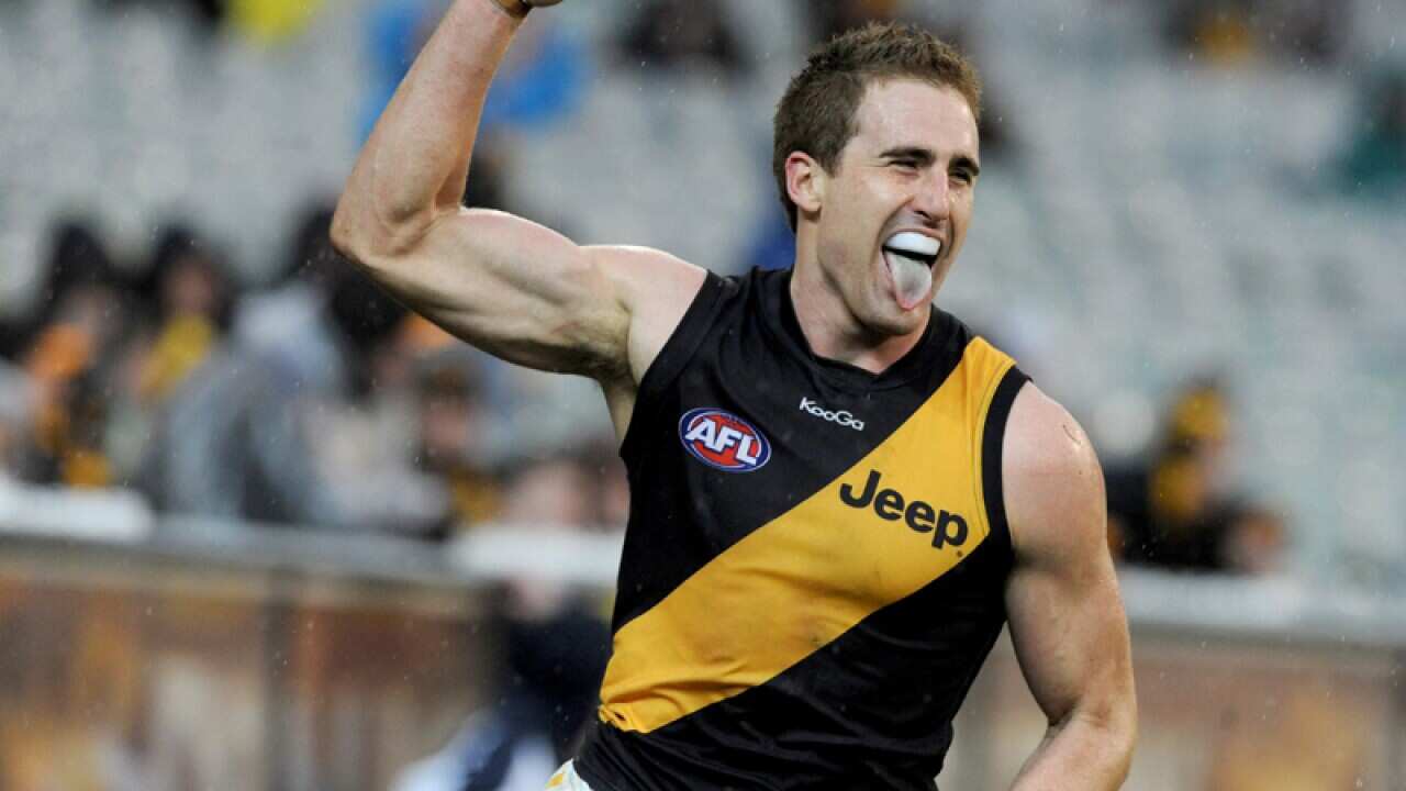 Daniel Jackson of Richmond celebrates