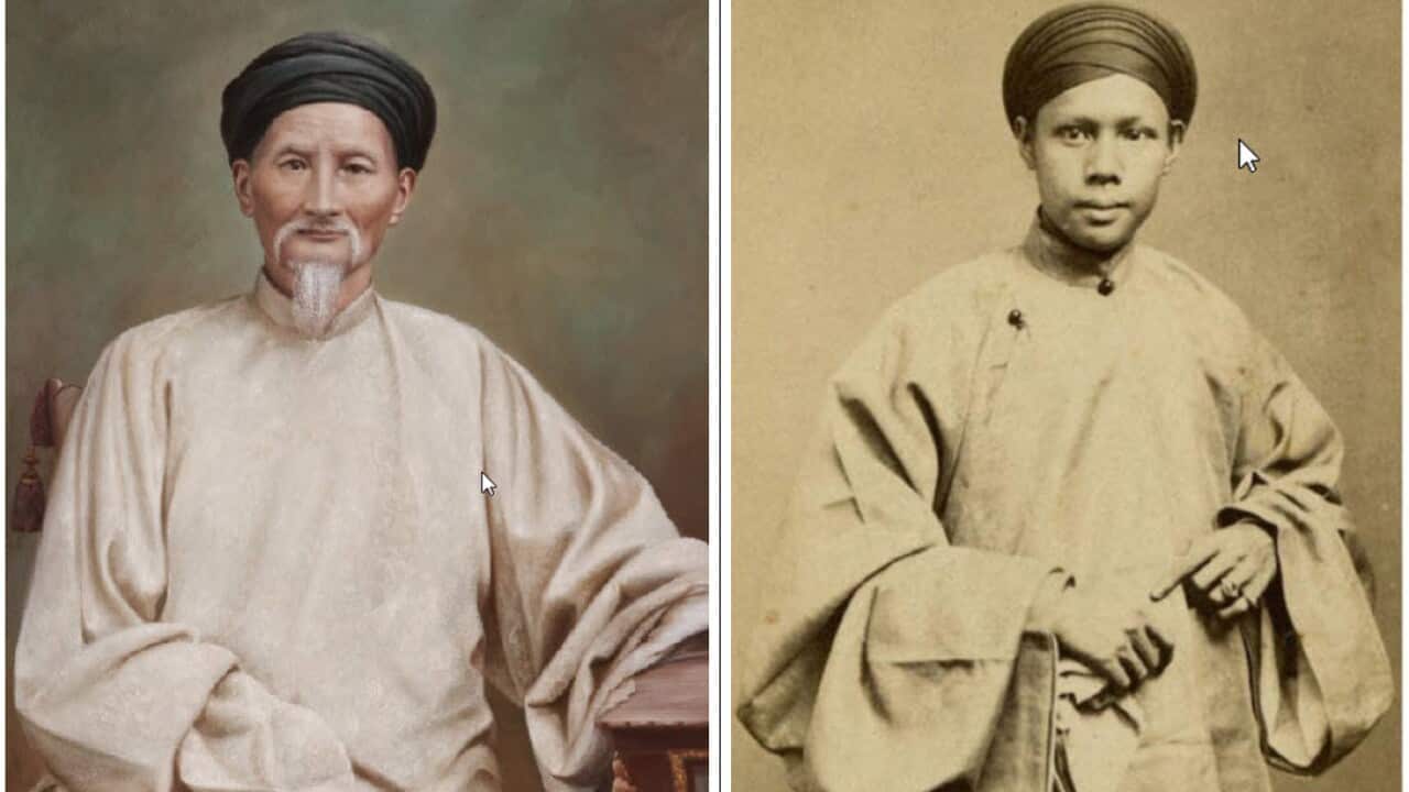 Cụ Phan Thanh Giản (trái) và Cụ Trương Vĩnh Ký (phải)