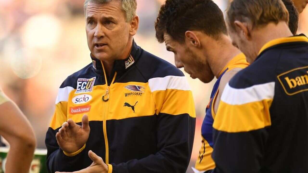 Coach of the Eagles Adam Simpson