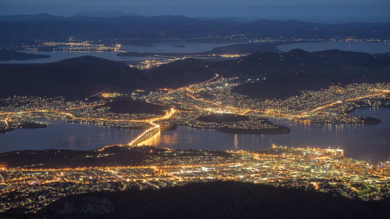 The Tasman Bridge in Hobart, Tasmania.