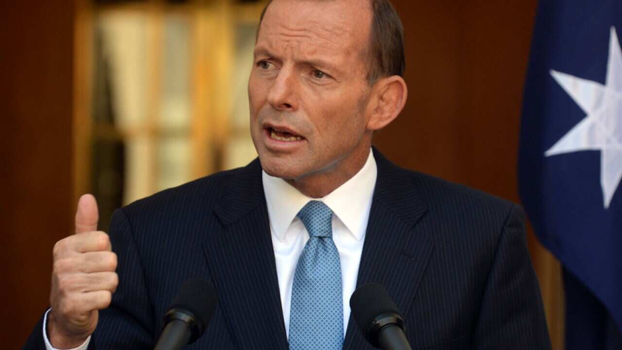 Australian PM Tony Abbott meets with Japan's Shinzo Abe