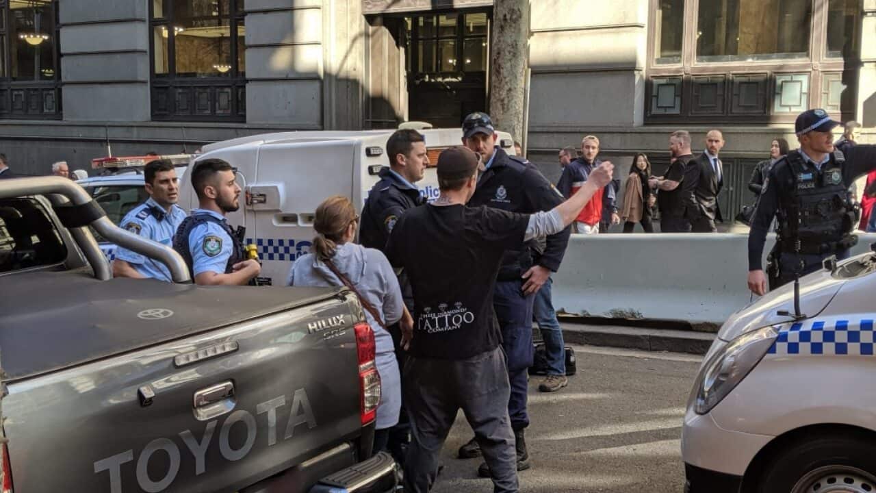 Police at the scene.