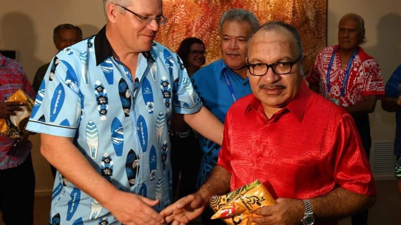 Scott Morrison and Papua New Guinea Prime Minister Peter O'Neill