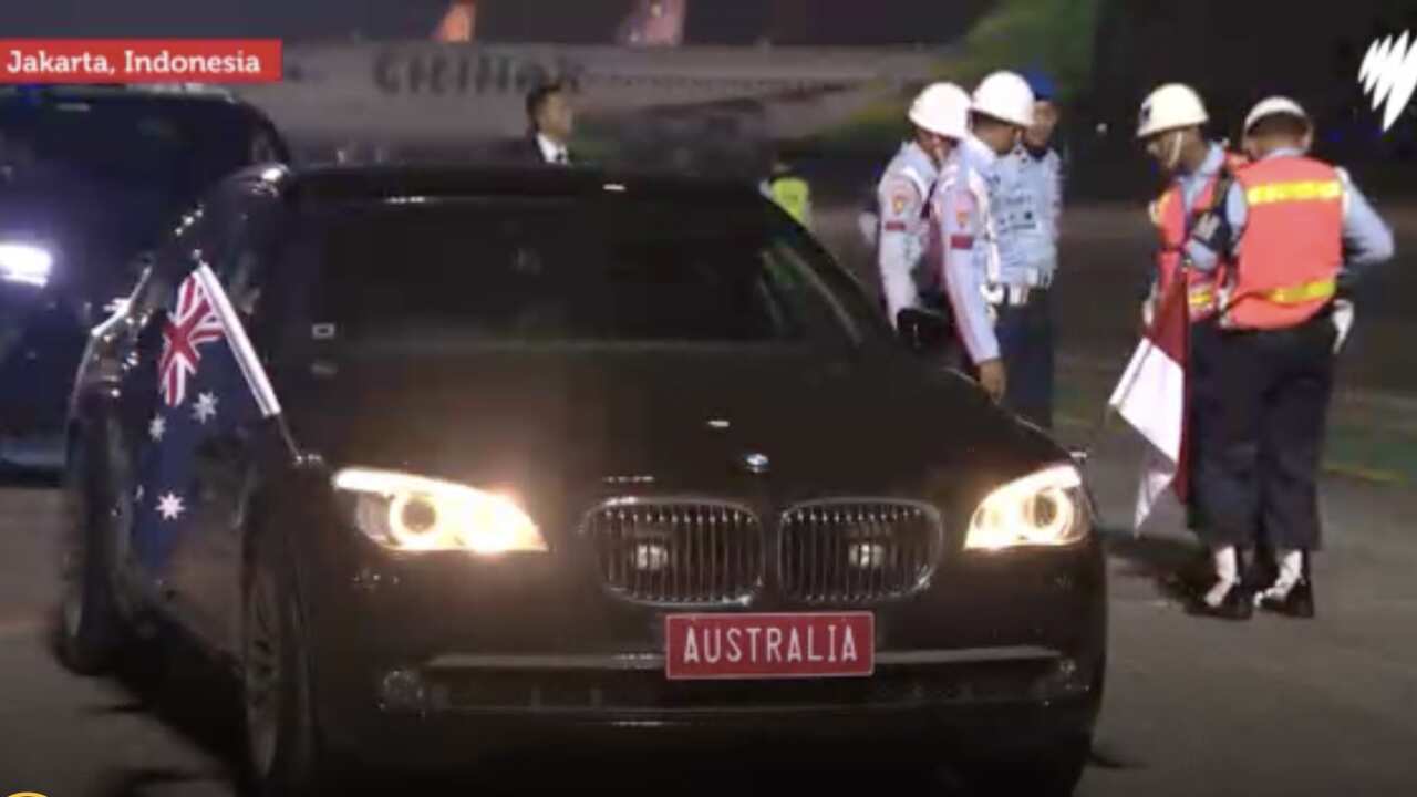 Scott Morrison touches down in Jakarta